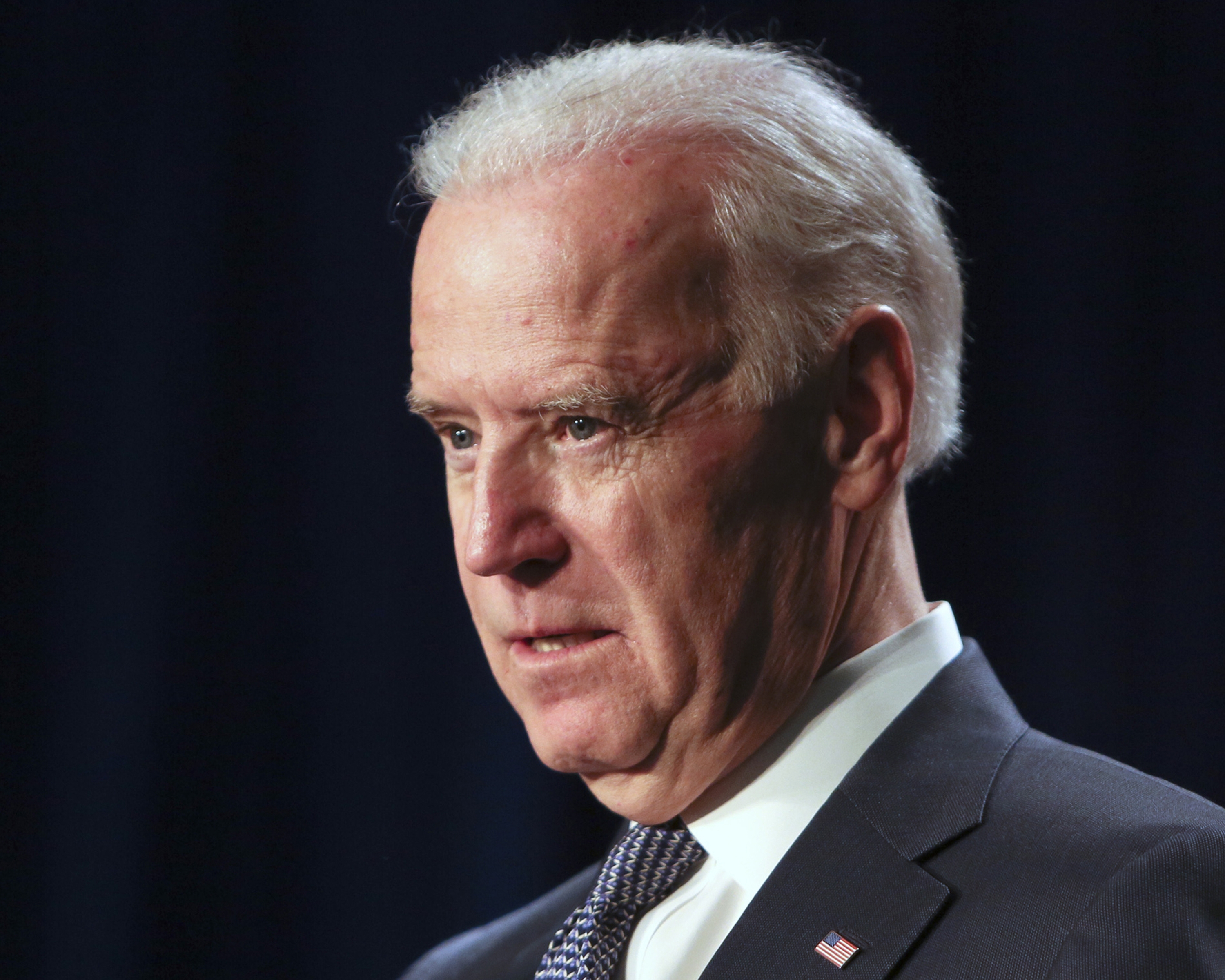 FILE - In this Jan. 30, 2015 photo, Vice President Joe Biden gestures while speaking to members of the House Democratic Caucus in Philadelphia.   The vice president has said he will make a decision later in the spring or summer, but has taken few steps to build the foundation of a campaign structure.  (AP Photo/ Joseph Kaczmarek) (AP)