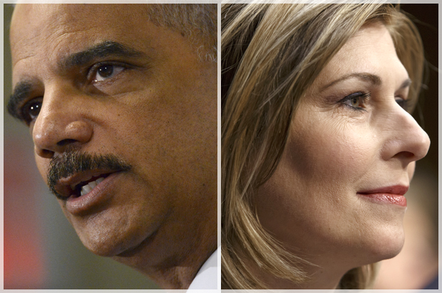 Eric Holder, Sharyl Attkisson (AP/Molly Riley/J. Scott Applewhite)