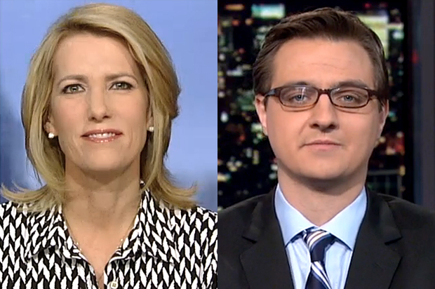 Laura Ingraham, Chris Hayes (Fox News/MSNBC)