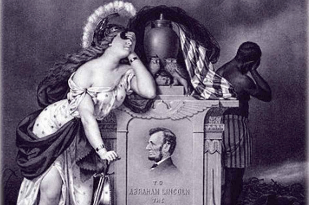 A detail from the cover of "Mourning Lincoln" (Yale University Press)