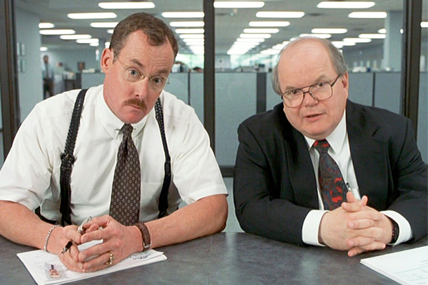 John C. McGinley and Paul Willson in "Office Space" (Twentieth Century Fox)