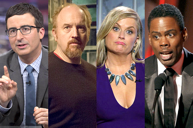 John Oliver, Louis C.K., Amy Poehler, Chris Rock (Comedy Central/FX/AP/Paul Drinkwater/Chris Pizzello)