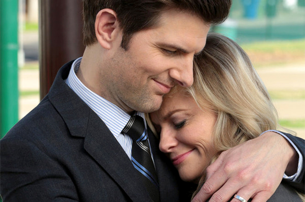 Adam Scott and Amy Poehler in the "Parks and Recreation" series finale. (NBC)