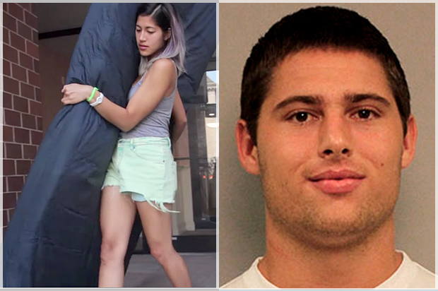 Emma Sulkowicz, Brandon Vandenburg (YouTube/Columbia Daily Spectator/Reuters/Metropolitan Nashville Police Department)