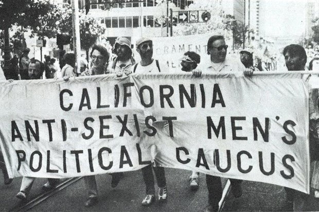 Male feminist allies march in San Francisco, 1980. (Rick Cote)