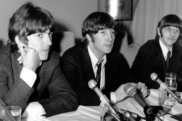 John Lennon apologizes for his remark that "the Beatles are more popular than Jesus," at a Chicago news conference, Aug. 11, 1966. (AP)