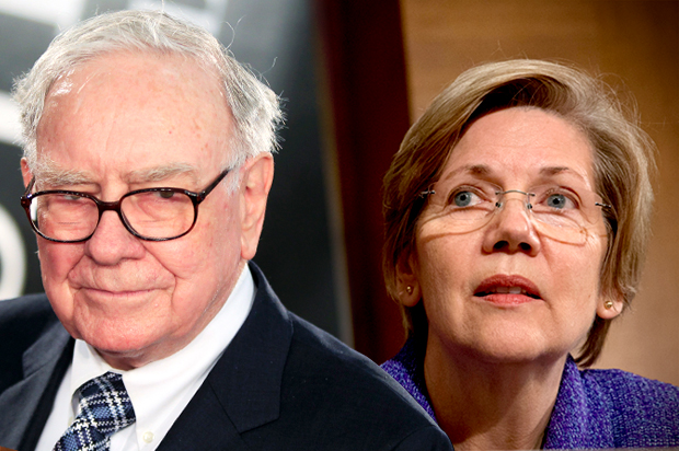 Warren Buffet, Elizabeth Warren (Reuters/Lucas Jackson/AP/Jacquelyn Martin/Photo montage by Salon)