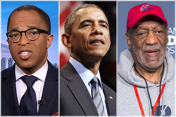 Jonathan Capehart, Barack Obama, Bill Cosby (MSNBC/Reuters/Jonathan Ernst/Eric Thayer)