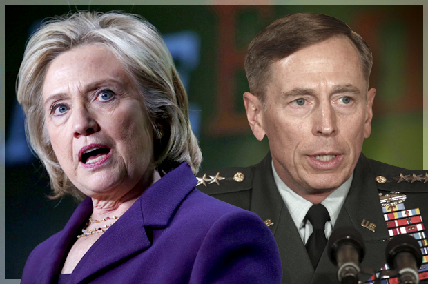 Hillary Clinton, David Petraeus (Reuters/Yuri Gripas/Larry Downing/Photo montage by Salon)