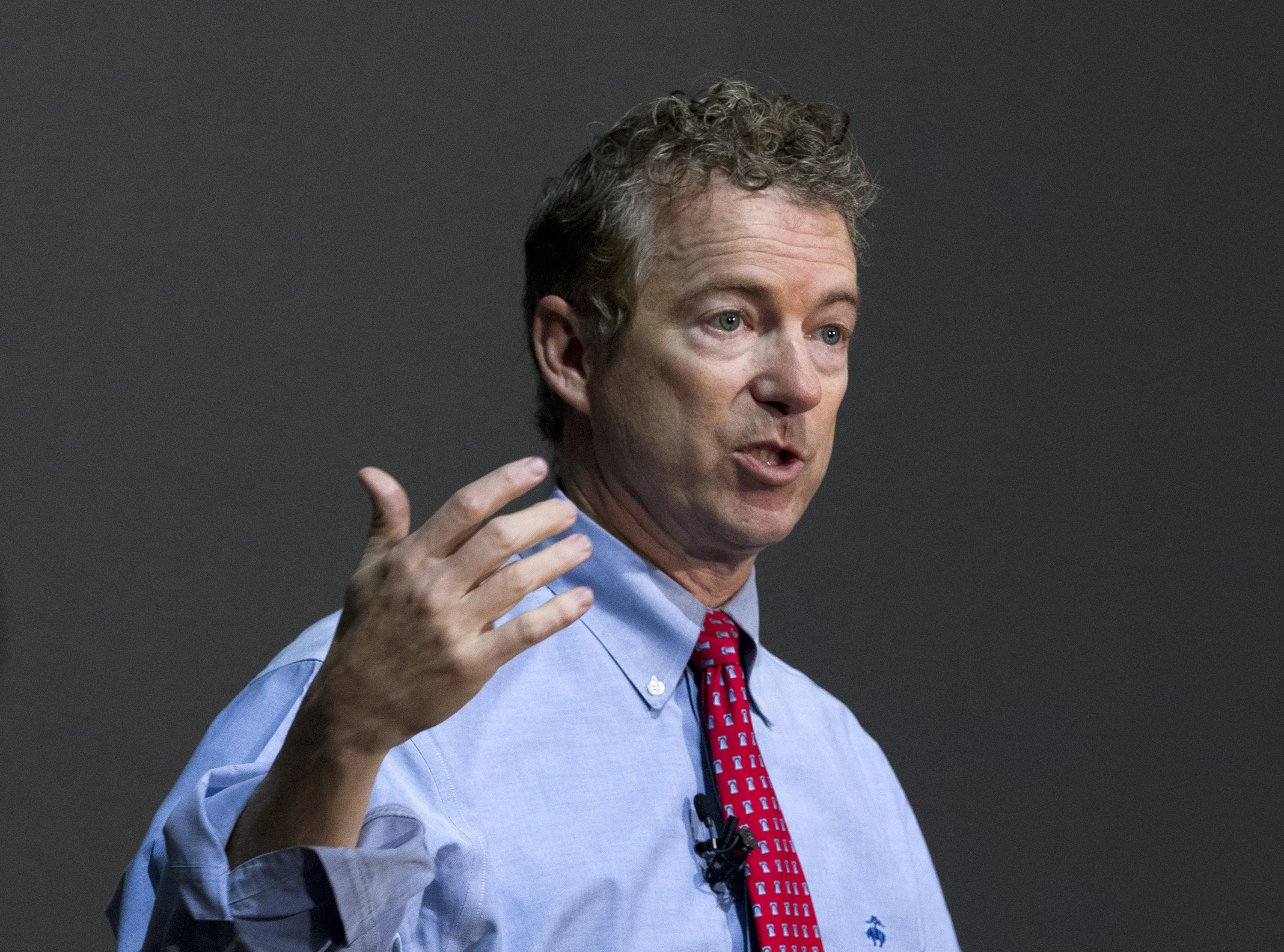 FILE - In this March 13, 2015 file photo Sen. Rand Paul, R-Ky. speaks at Bowie State University in Bowie, Md. In the Republican roar over Common Core, various myths are being peddled as fact. Even so, the 2016 GOP presidential prospects who are criticizing Common Core have a point _ if an overstated one _ when they dispute the notion that it is strictly a voluntary initiative that bubbled up from communities and states.  In complicated but unmistakable ways, the federal government does put pressure on states to live up to the standards. (AP Photo/Jose Luis Magana, File) (AP)