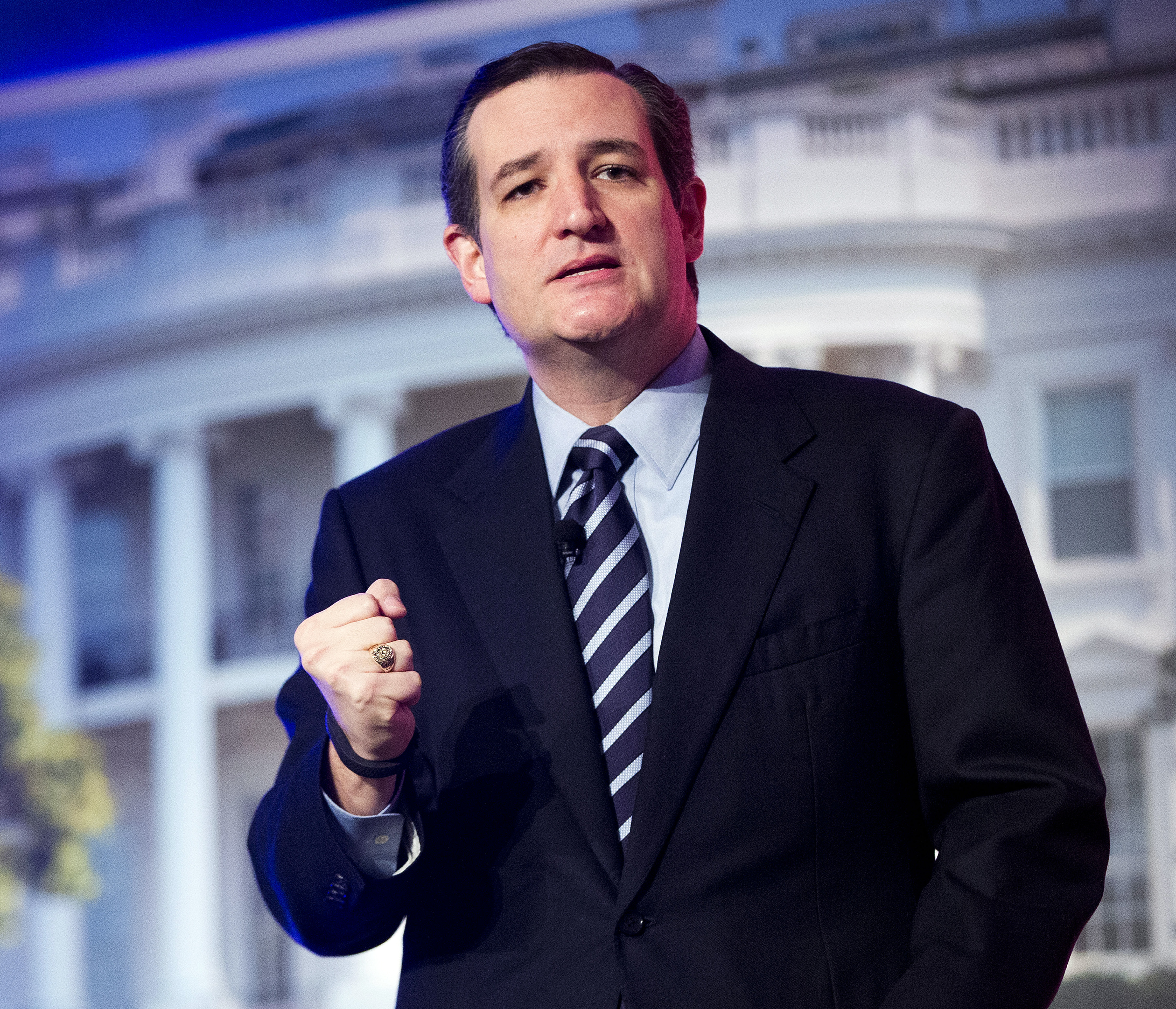 FILE - In this March 10, 2015, file photo, Sen. Ted Cruz, R-Texas, speaks at the International Association of Firefighters (IAFF) Legislative Conference and Presidential Forum in Washington. Cruz plans to announce Monday, March 23, 2015, that he is running for president. (AP Photo/Pablo Martinez Monsivais, File) (AP)