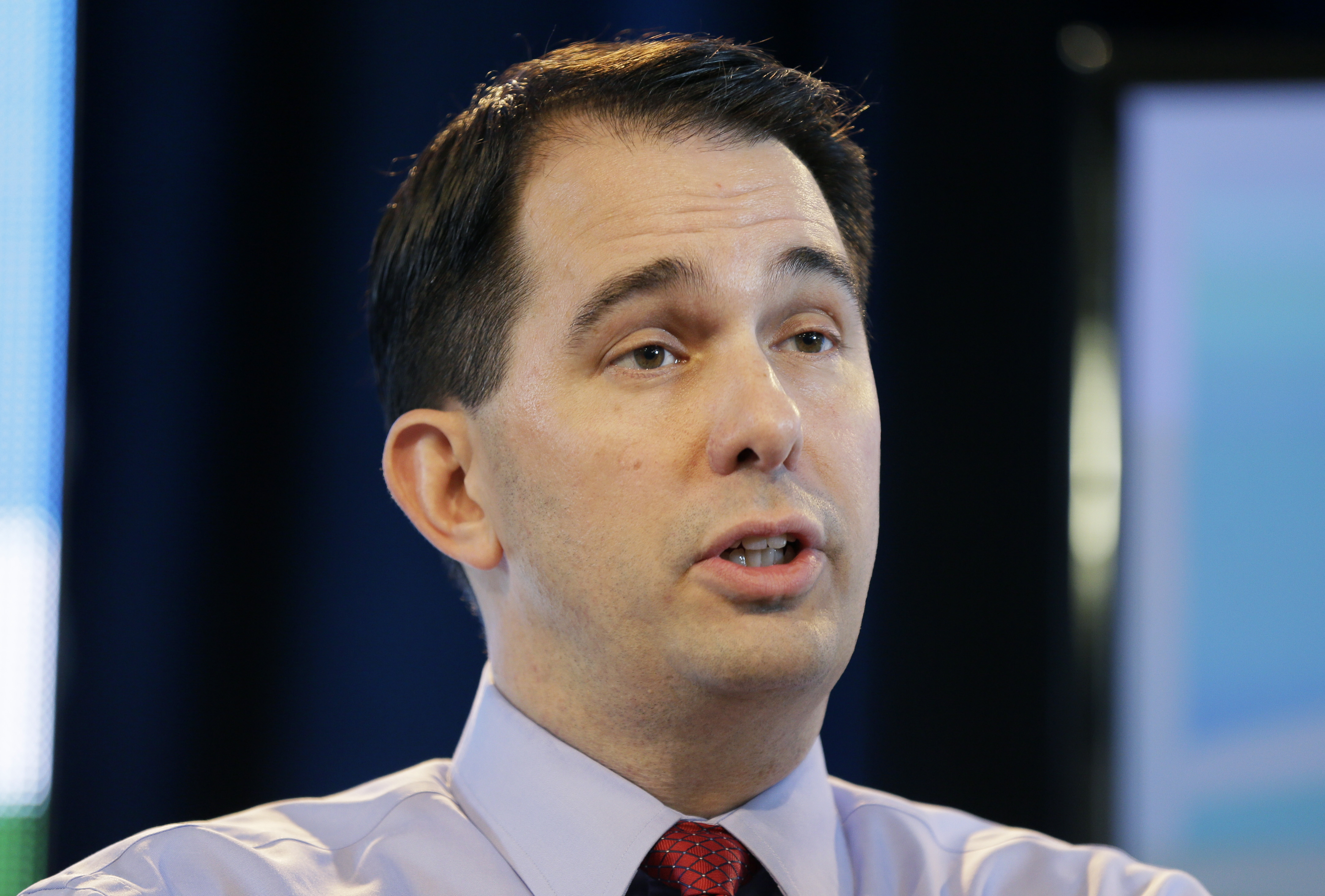 Wisconsin Gov. Scott Walker speaks in Des Moines, Iowa. (AP Photo/Charlie Neibergall, File) (AP)