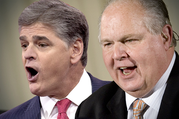 Sean Hannity, Rush Limbaugh (Jeff Malet/maletphoto.com/AP/J. Scott Applewhite/Photo montage by Salon)
