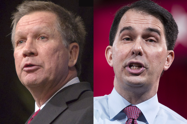 John Kasich, Scott Walker (Reuters/Steve Marcus/Joshua Roberts)