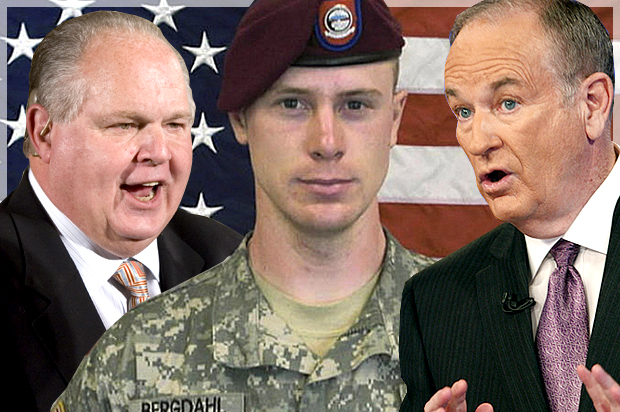 Rush Limbaugh, Bowe Bergdahl, Bill O'Reilly (AP/J. Scott Applewhite/Wikimedia/Kathy Willens)