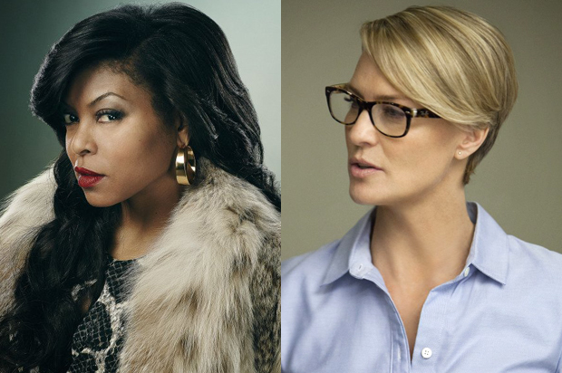 Taraji P. Henson as Cookie Lyon in "Empire," Robin Wright as Claire Underwood in "House of Cards" (Fox/Netflix)