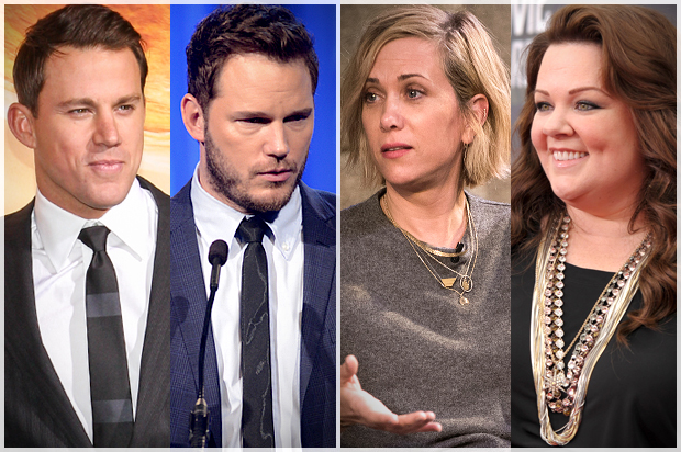 Channing Tatum, Chris Pratt, Kristen Wiig, Melissa McCarthy (AP/Paul A. Hebert/Eric Reed/Arthur Mola/John Shearer)