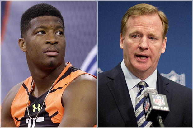 Jameis Winston, Roger Goodell (AP/David J. Phillip/David Goldman)
