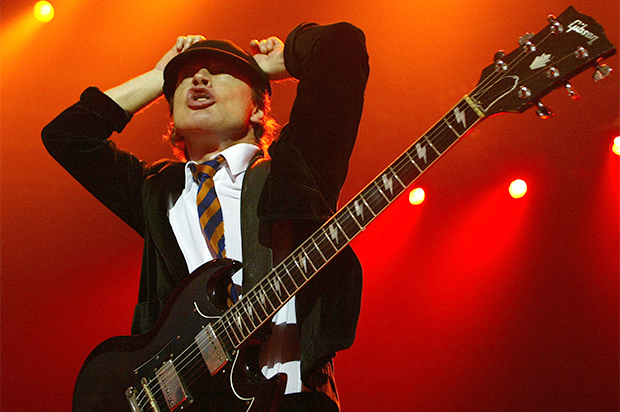 Angus Young, guitar player of AC/DC. (AP/Jan Pitman)