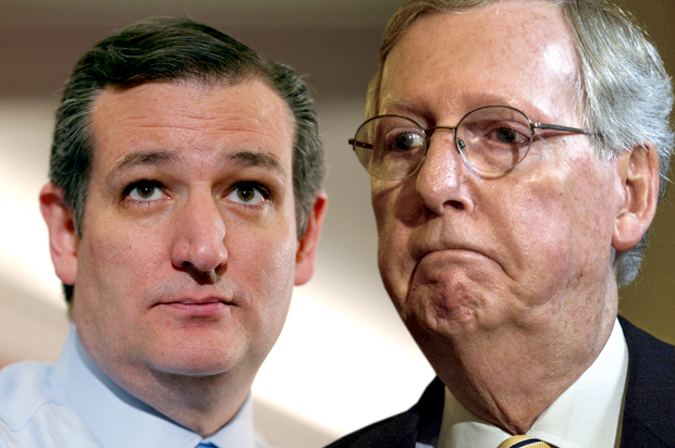 Ted Cruz, Mitch McConnell (Reuters/Brian Snyder/James Lawler Duggan/Photo montage by Salon)