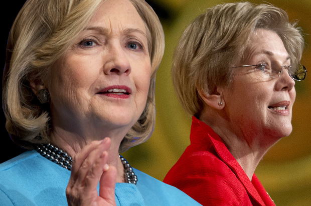 Hillary Clinton, Elizabeth Warren (AP/Carolyn Kaster/Pablo Martinez Monsivais/Photo montage by Salon)