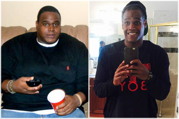 A photo of the author, before and after
