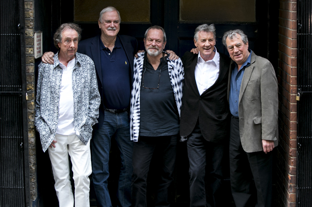 Eric Idle, John Cleese, Terry Gilliam, Michael Palin and Terry Jones of Monty Python, in London, June 30, 2014. (AP/John Phillips)