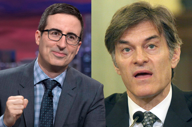John Oliver, Dr. Oz (HBO/AP/Lauren Victoria Burke/Salon)