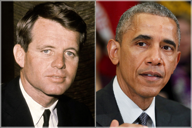 Robert F. Kennedy, Barack Obama (AP/Dave Pickoff/Reuters/Jonathan Ernst)