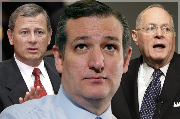 John Roberts, Ted Cruz, Anthony Kennedy (AP/Reutesr/Nati Harnik/Brian Snyder/Matt Slocum/Photo montage by Salon)