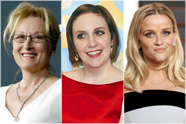 Meryl Streep, Lena Dunham, Reese Witherspoon (Reuters/Mario Anzuoni/Danny Moloshok)