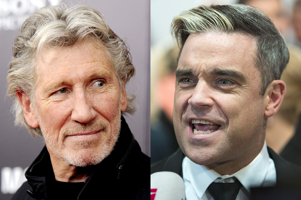 Roger Waters, Robbie Williams (AP/Evan Agostini/Gero Breloer)