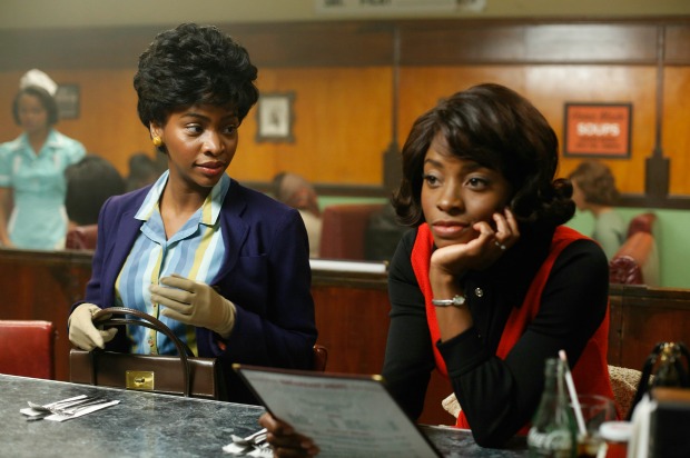 Dawn (Teyonah Parris) and Nikki (Idara Victor), from “Mad Men" season 6 episode “To Have and To Hold" (Jordin Althaus/amc)