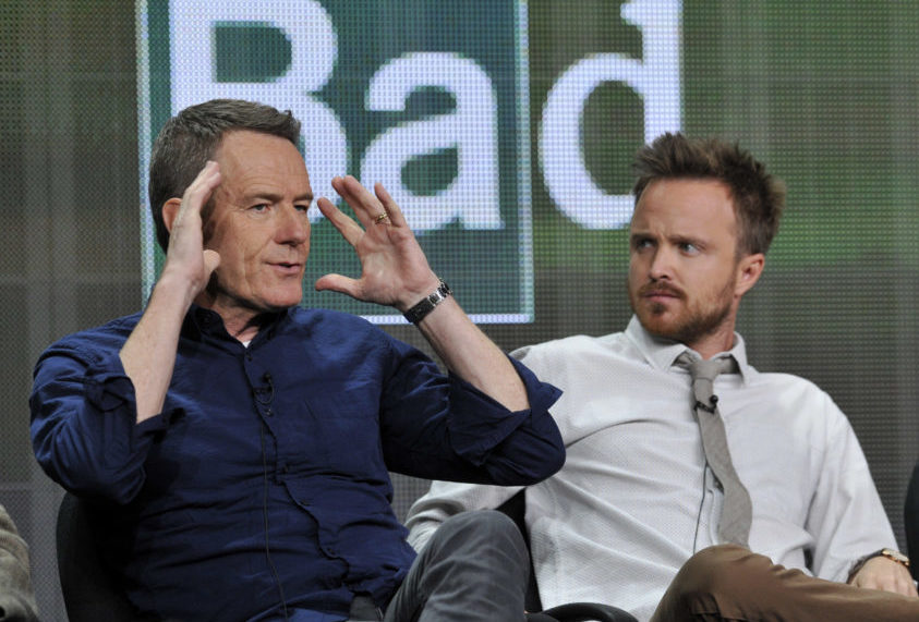 Bryan Cranston, left, and Aaron Paul (Chris Pizzello/Invision/AP)
