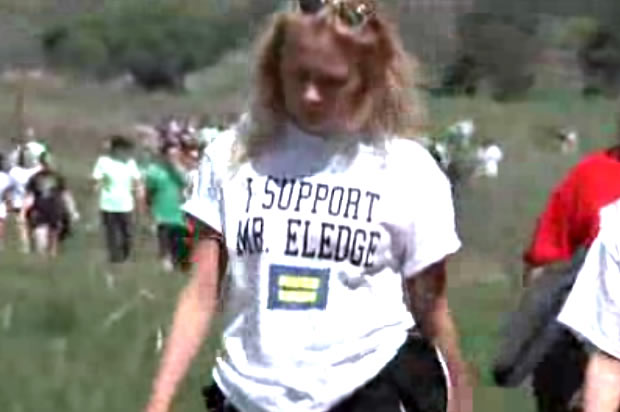 Skutt Catholic High School protester (Screen shot)