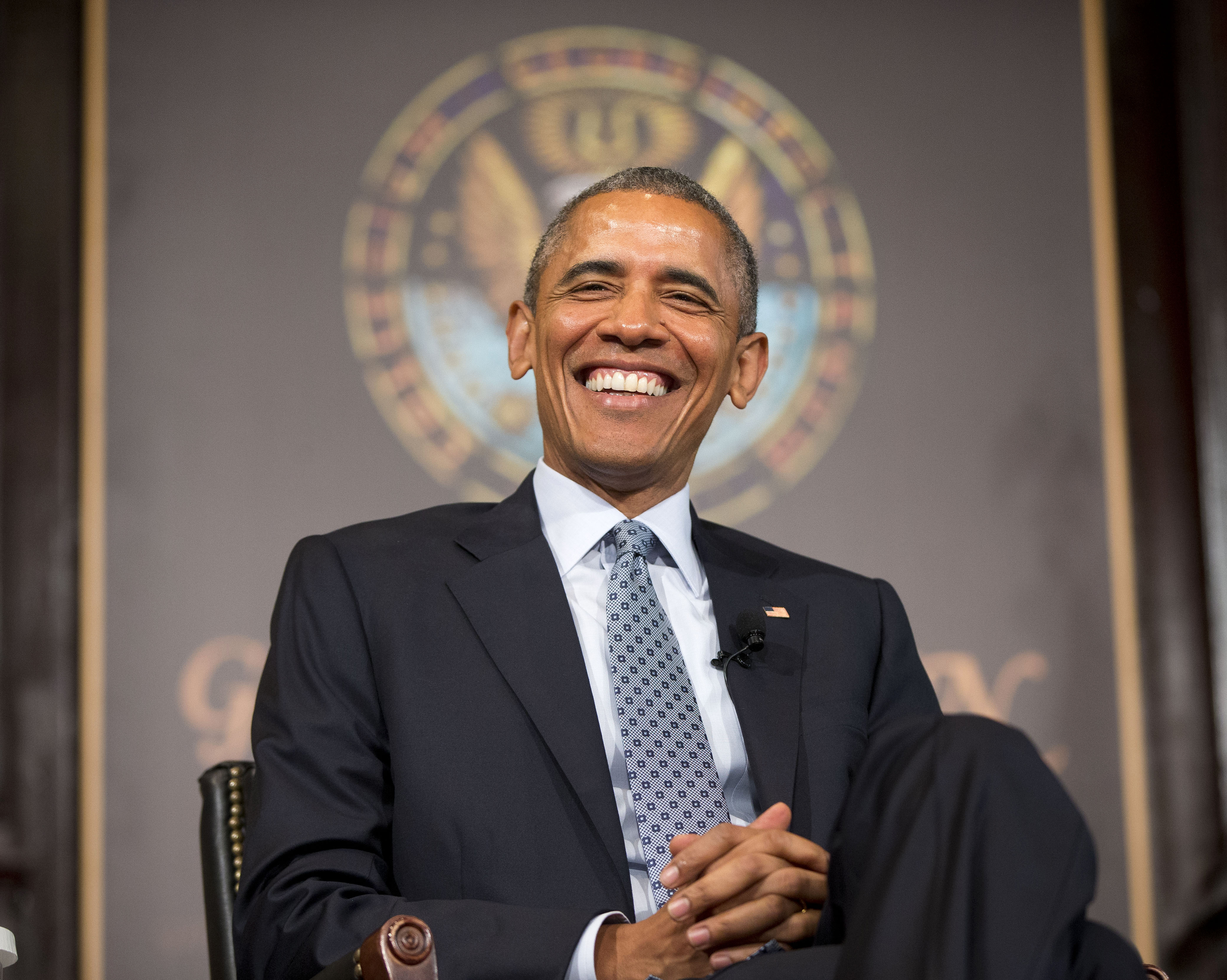 President Barack Obama smiles (AP Photo/Pablo Martinez Monsivais)