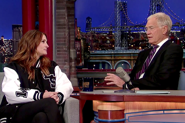 Julia Roberts, David Letterman (CBS)