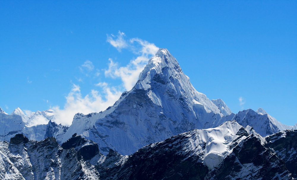 Mt. Ama Dablam in the Everest Region of the Himalayas, Nepal. (Pal Teravagimov/Shutterstock)