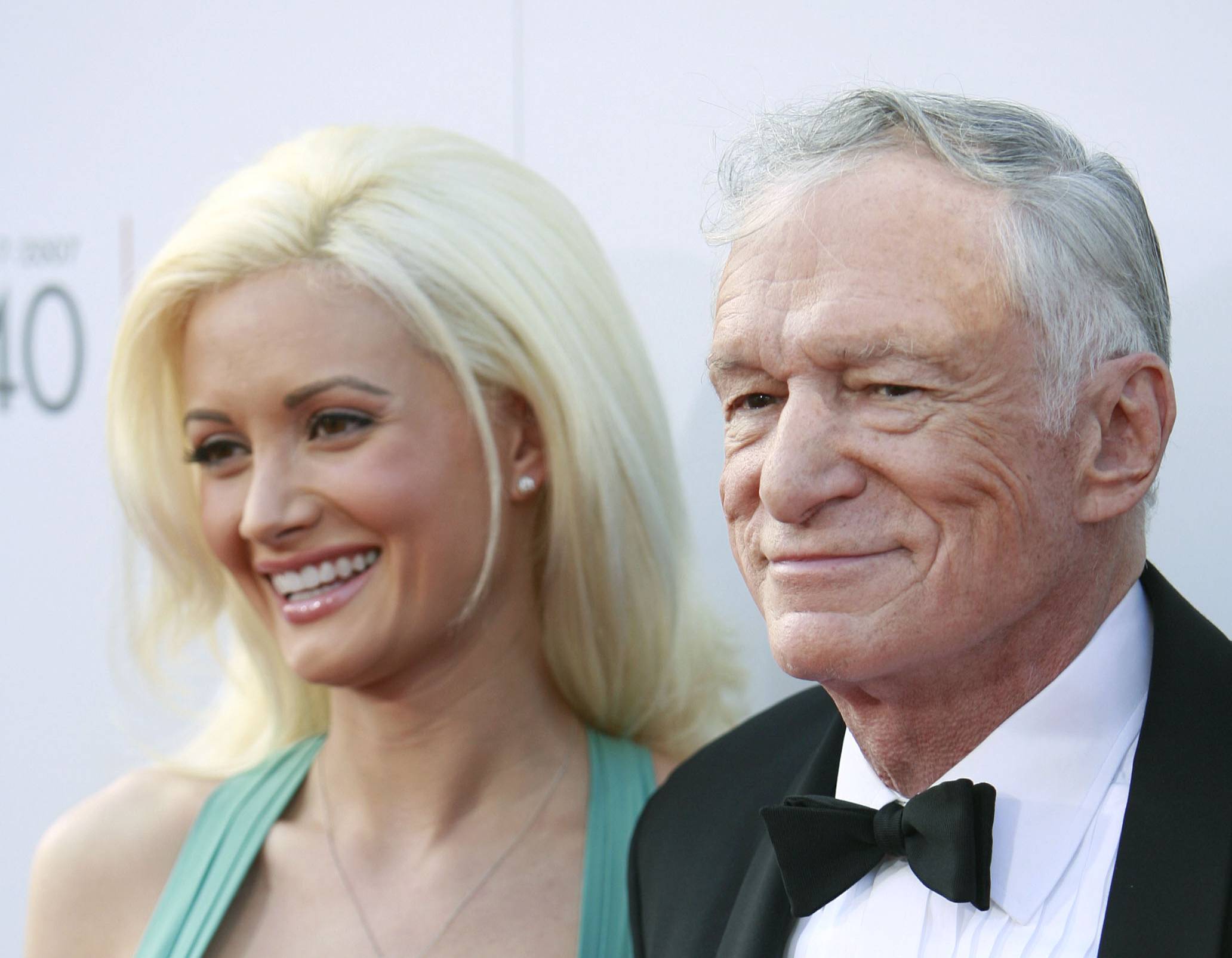 Holly Madison, left, and Hugh Hefner (Associated Press/Matt Sayles)