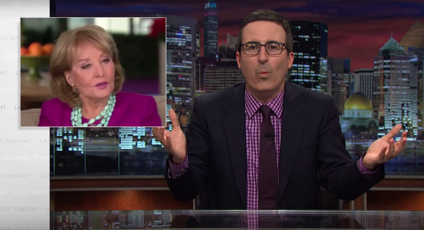 Barbara Walters, John Oliver (HBO)
