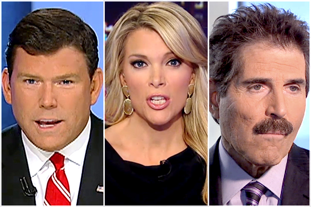 Bret Baier, Megyn Kelly, John Stossel (Fox News)