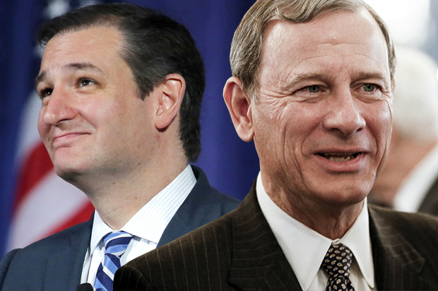 Ted Cruz, John Roberts (APJoe Skipper/Andrew Harnik/Photo montage by Salon)
