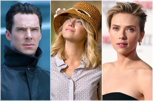 Benedict Cumberbatch, Emma Stone, Scarlett Johansson (Paramount Pictures/Columbia Pictures/AP/Jordan Strauss)