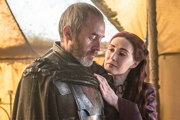 Stephen Dillane and Carice van Houten in "Game of Thrones" (HBO/Helen Sloan)