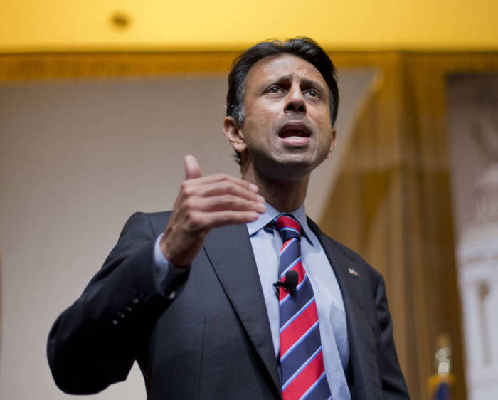 Louisiana Gov. Bobby Jindal speaks at the Road to Majority 2015 convention in Washington, Friday, June 19, 2015. (AP Photo/Pablo Martinez Monsivais) (AP)