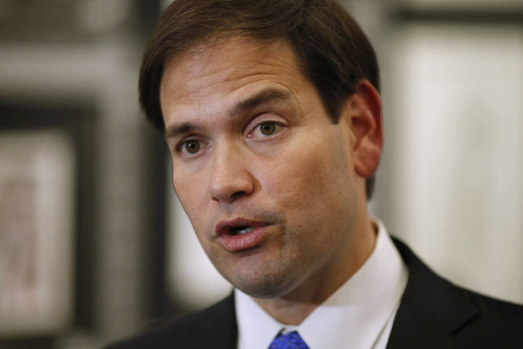 FILE - In this May 28, 2015 file photo, Republican presidential candidate Sen. Marco Rubio, R-Fla., speaks in Las Vegas. Its time for Republican presidential contenders to Roast and Ride, a new twist in Iowas down-home presidential politicking. A weekend gathering by freshman Sen. Joni Ernst features a pig roast, speeches from seven 2016 hopefuls and a motorcycle ride that promises to get at least a few of them on wheels. Its a prime political event for Republicans in a state known for a straw poll that is declining in relevance and for an annual steak fry for Democrats that had its last hurrah last year.  (AP Photo/John Locher, File) (AP)