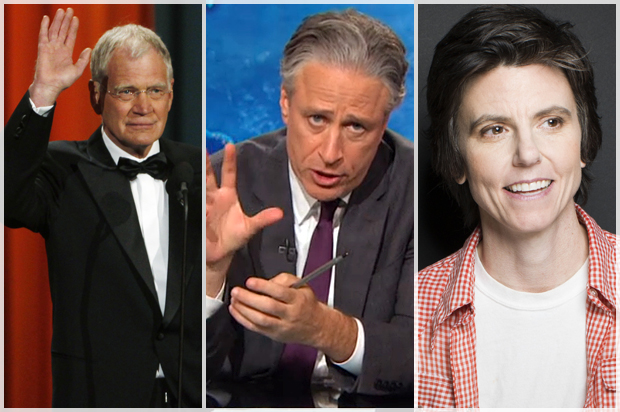 David Letterman, Jon Stewart, Tig Notaro (Reuters/Jessica Rinaldi/Comedy Central/AP/Victoria Will)