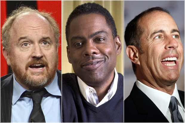 Louis C.K., Chris Rock, Jerry Seinfeld (Reuters/David McNew/Mike Segar/Jonathan Ernst)