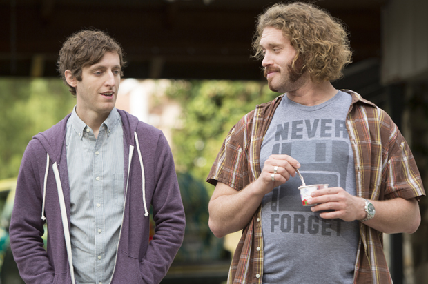 Thomas Middleditch and T.J. Miller in "Silicon Valley" (HBO)