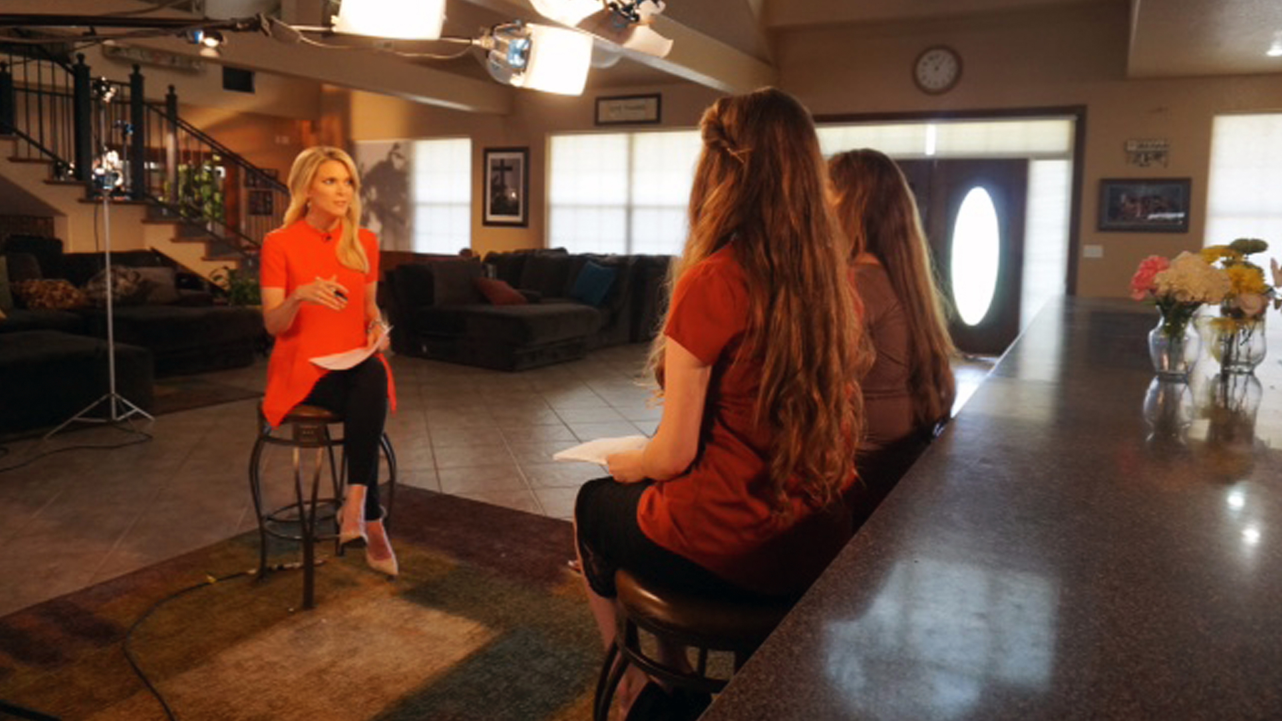 Megyn Kelly interviews Jessa Seewald and Jill Dillard of the TLC program "19 Kids and Counting," in Springdale, Ark. (AP)